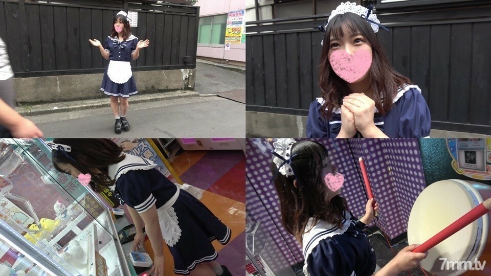 初撮り❤️萌え萌えキュンなメイドさんをデートに誘って制服のまま中出ししちゃいました♪【個人撮影】