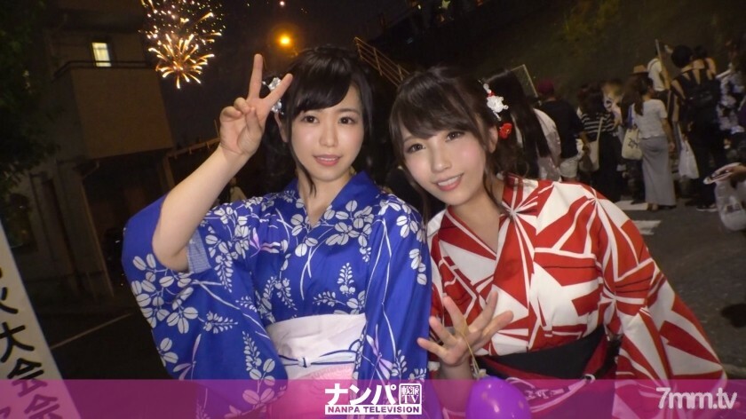 【花火大会・浴衣ナンパ！】美乳浴衣女子2人組！お酒飲んで酔いも回って大量潮吹き！浴衣はだける絶頂イキまくりセックス！