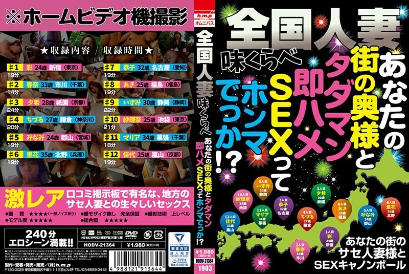 HODV-21364 比起全國的已婚女人的味道，貴市的老婆和Tadaman立馬Saddle SEX真的大了！ ??